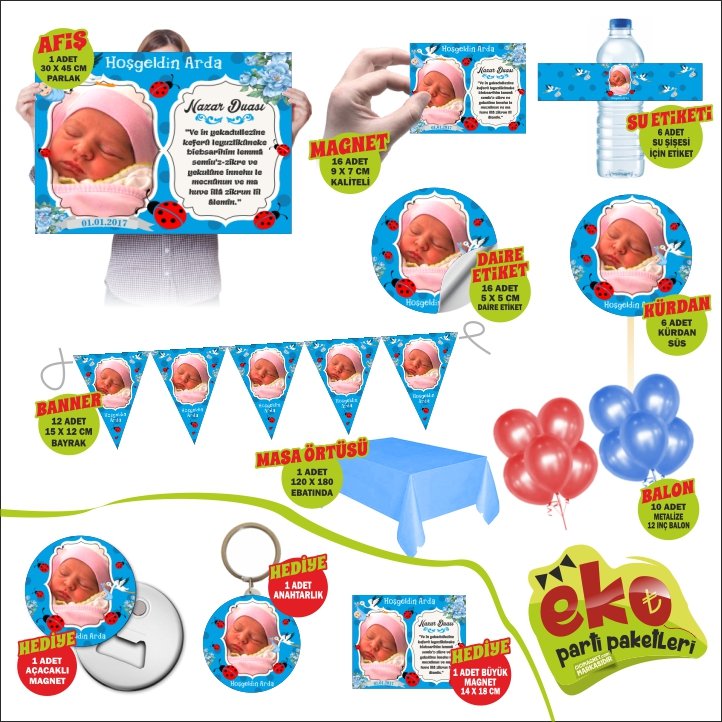 Nazar Duası Temalı Hoşgeldin Bebek Konsepti Cici Nazar Duası Temalı Hoşgeldin Bebek Konsepti Cici