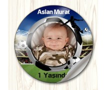 Futbol Topu Temalı Resimli Sticker Etiket